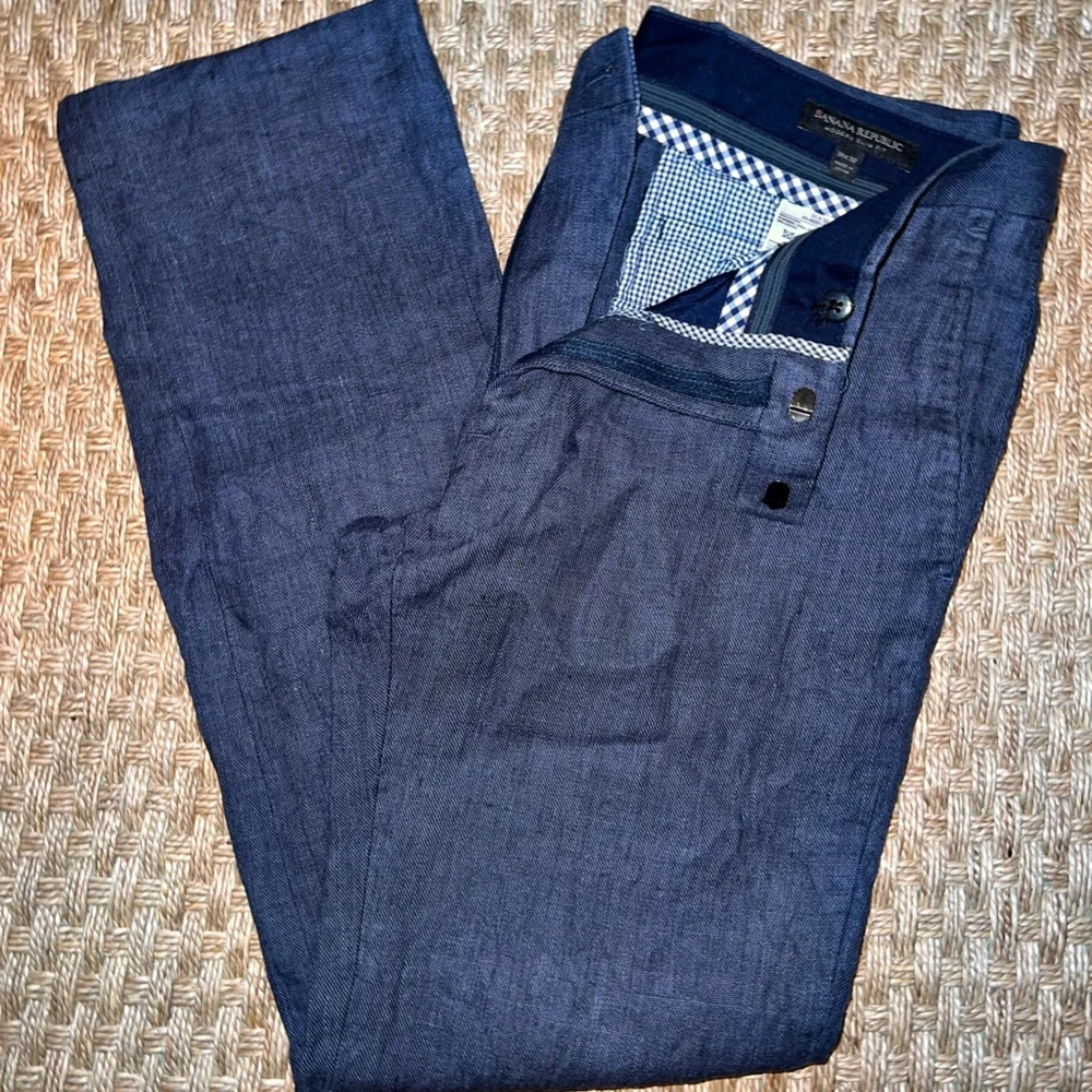 Banana Republic Men’s Modern Slim Fit Linen Pants